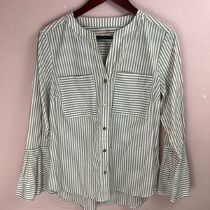 Michael Kors striped bell sleeve button down shirt ✨brand new✨